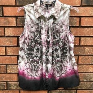 FYLO London Size Large Button Front Blouse EUC